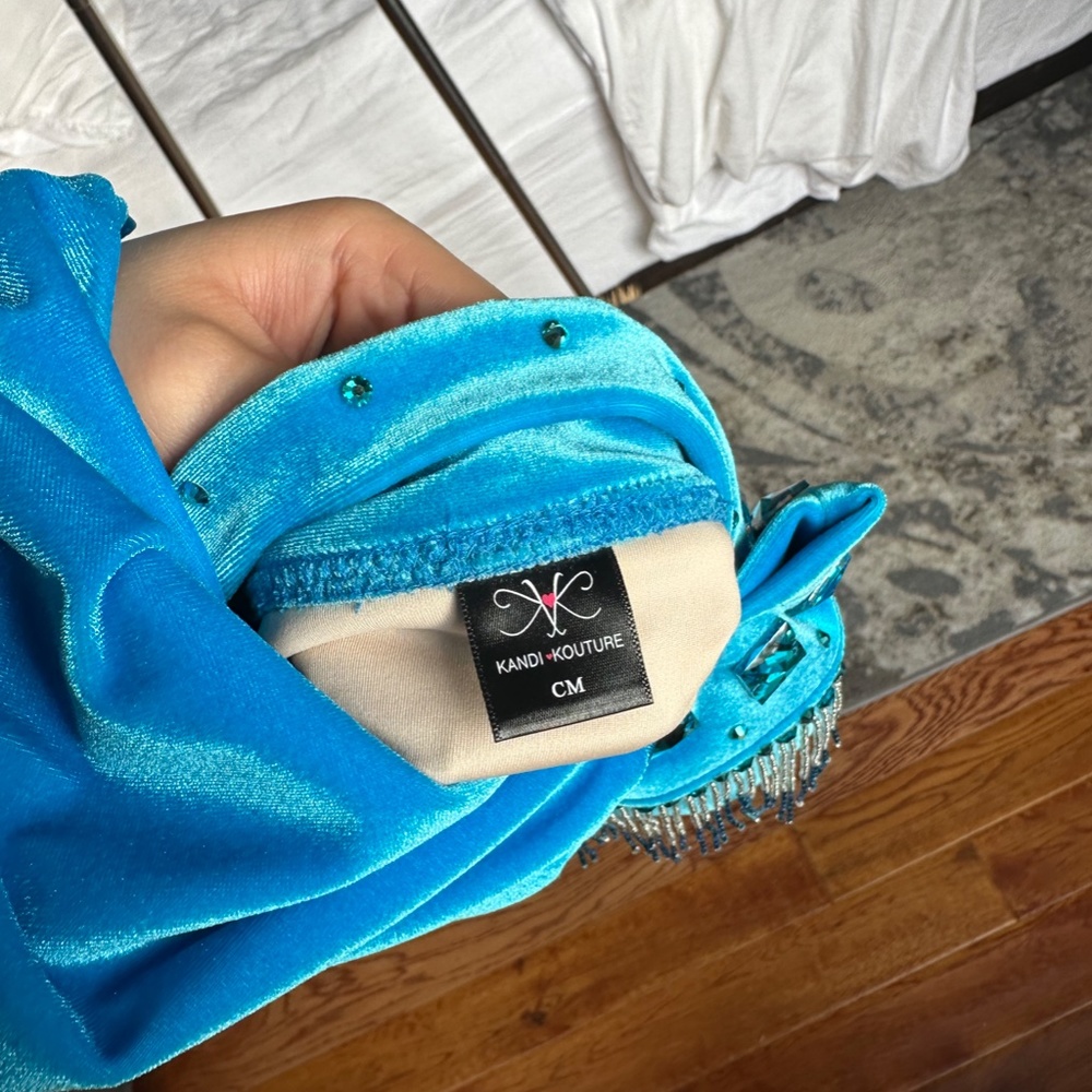Blue Velour Matching Set - Picture 4 of 6